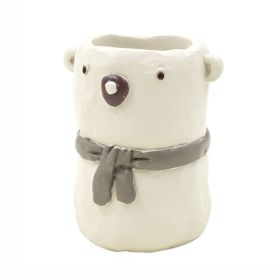 Lovely Scarf Bear Succulent Planter Pot Small Resin Cactus Herb Plant Pot Container