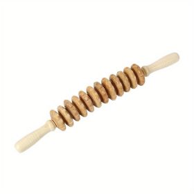 Relieve Cellulite and Muscle Tension with this Handheld Wood Therapy Roller Massage Tool!