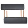 3-Zone Folding Massage Table and Stool Set 3.9" Thick Black