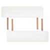 2-Zone Folding Massage Table 3.9" Thick White