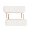 3-Zone Folding Massage Table and Stool Set 3.9" Thick White