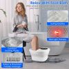 Collapsible Foot Spa Massager Electric Foldable Foot Soaker Tub with Remote Control Handle Surfing Bubbles 24 Heating Levels 6 Timer 6 Massage Rollers