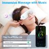 Eye Massager With Heat Music Wireless Eye Mask for Migraines Rechargeable Eye Care Device with 3 Modes for Men Women Elders