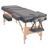 3-Zone Folding Massage Table 3.9" Thick Black