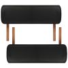 Black Foldable Massage Table 3 Zones with Wooden Frame