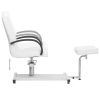 Massage Chair with Footrest White 50"x23.6"x38.6" Faux Leather