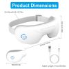 Eye Massager With Heat Music Wireless Eye Mask for Migraines Rechargeable Eye Care Device with 3 Modes for Men Women Elders