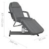 Massage Table Gray 70.9"x24.4"x(34.3"-44.1")