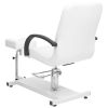 Massage Chair with Footrest White 50"x23.6"x38.6" Faux Leather