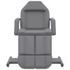 Beauty Treatment Chair Faux Leather Gray 70.9"x24.4"x30.7"