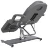 Beauty Treatment Chair Faux Leather Gray 70.9"x24.4"x30.7"