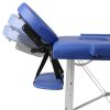 Blue Foldable Massage Table 2 Zones with Aluminum Frame