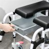 Bathroom Wheelchair, Commode Wheelchair, Rolling Shower Wheelchair with 4 Castor Wheels