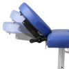 Blue Foldable Massage Table 4 Zones with Aluminum Frame