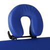 Blue Foldable Massage Table 2 Zones with Aluminum Frame