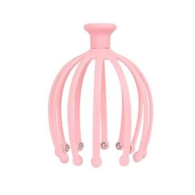 1pc Octopus Head Massager; Scalp Massage Claw; Soul Extractor; Head Scratching Meridian Dredging Artifact (Color: Pink-1pcs)